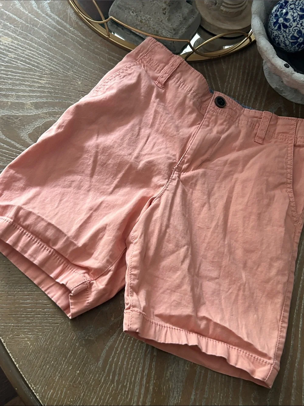 Boys OshKosh Classic Cotton Blend Chino Shorts Salmon Pink size 8